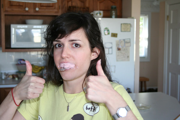 Me with a tray in my mouth making an impression (in more ways than one).
